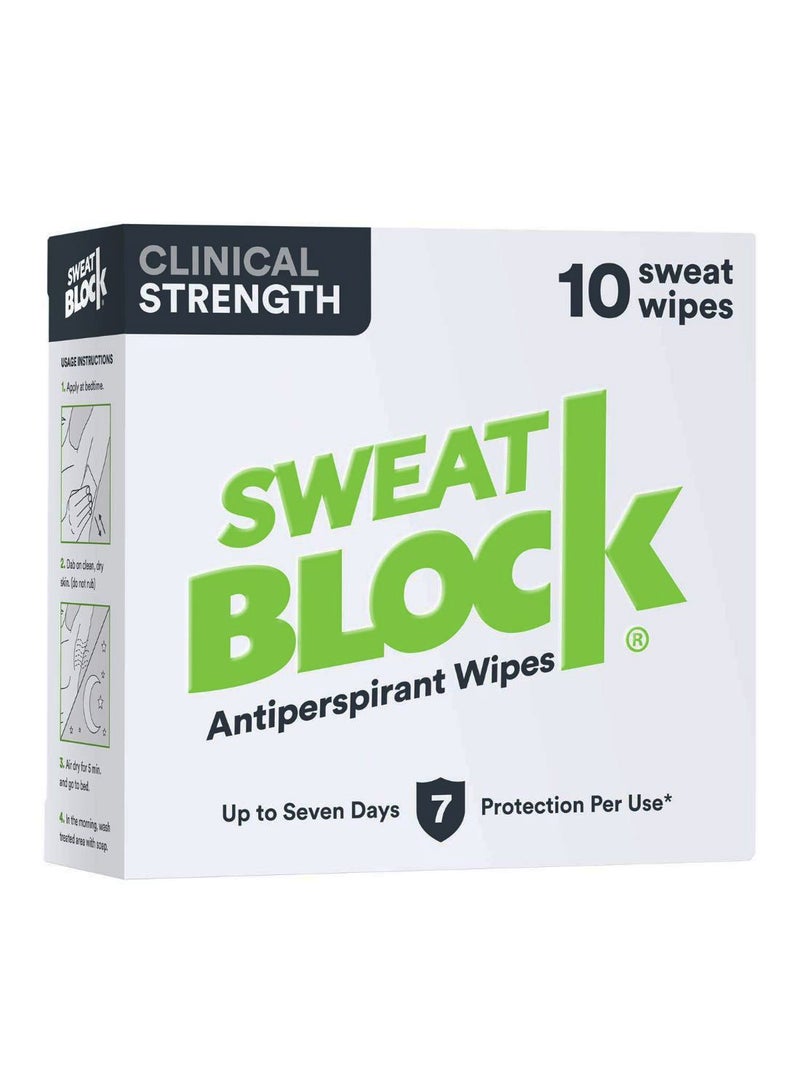 سويت بلوك مناديل مبللة كلينيكال سترينث مضادة للتعرق من 10 قطع - Image 5