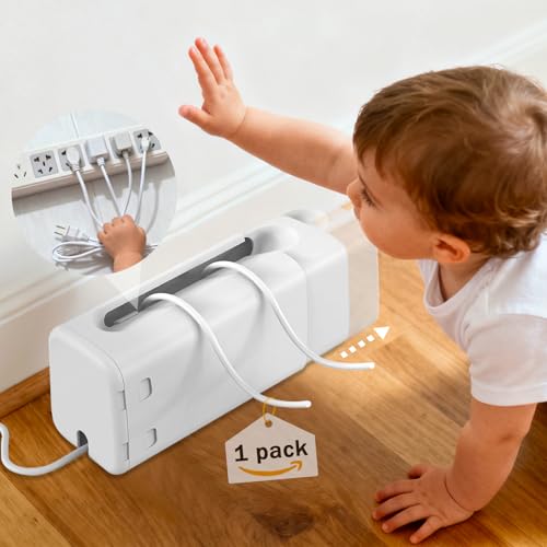 Babylush Power Strip Cover Box1 Pack Outlet Covers Baby ProofingOutlet Cover BoxAdjustable Length Childproof Outlet CoverPreventing Toddlers from Touching SocketsFits Most Sockets - Image 1
