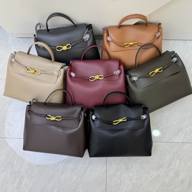 2025 Summer Popular Genuine Leather Large-Capacity Commuter Tote Bag Versatile Fashionable Handbag Women'S Shoulder Crossbody - Image 2