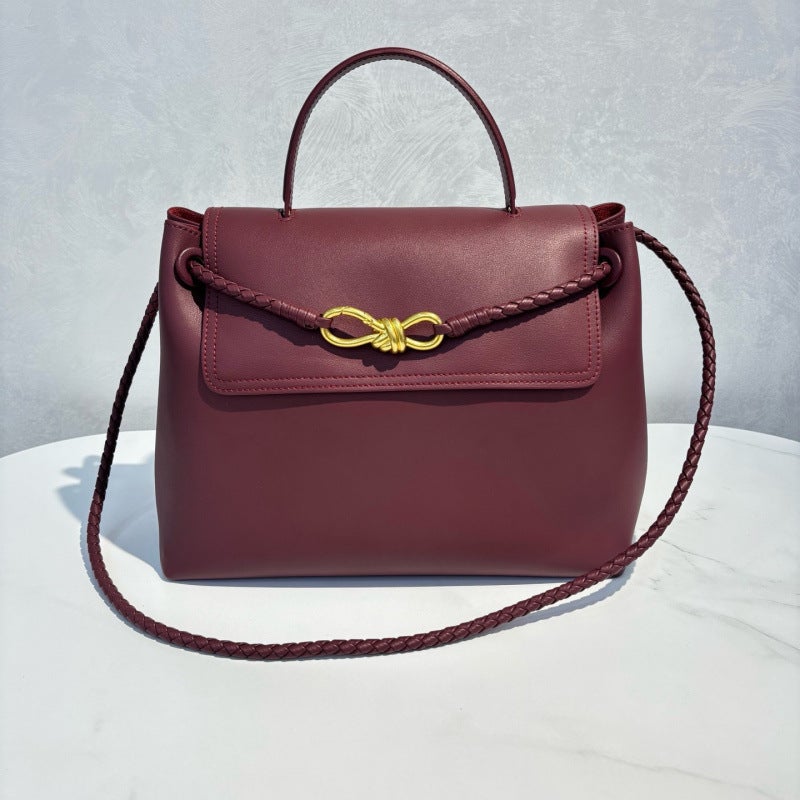2025 Summer Popular Genuine Leather Large-Capacity Commuter Tote Bag Versatile Fashionable Handbag Women'S Shoulder Crossbody - Image 3