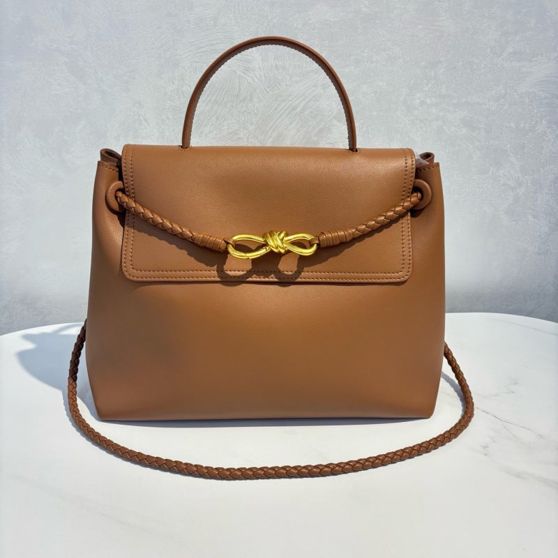 2025 Summer Popular Genuine Leather Large-Capacity Commuter Tote Bag Versatile Fashionable Handbag Women'S Shoulder Crossbody - Image 5