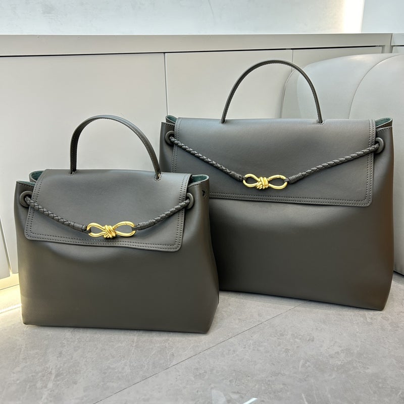 2025 Summer Popular Genuine Leather Large-Capacity Commuter Tote Bag Versatile Fashionable Handbag Women'S Shoulder Crossbody - Image 1