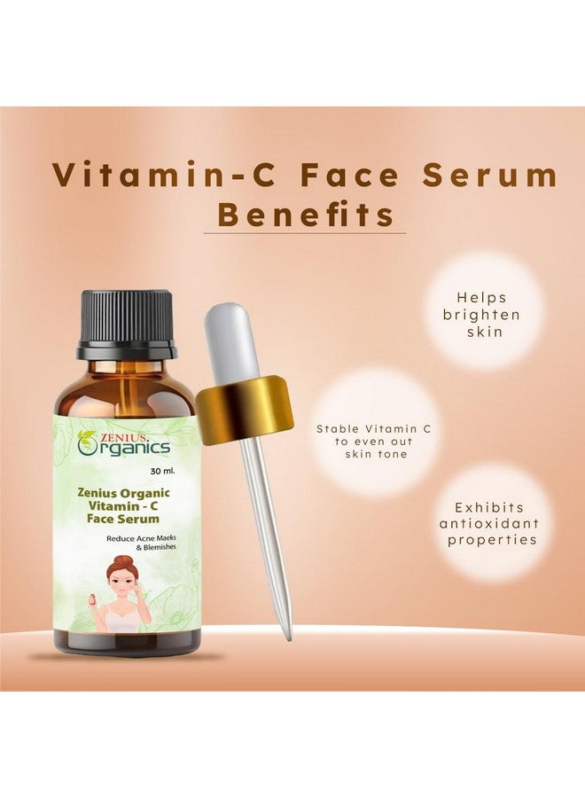 ZENIUS Vitamin C Face Serum | Formulated & Tested For Sensitive Skin with Ethyl Ascorbic Acid & Glycerin | All Skin Types| Brightening & Hydrating Formula for Unisex, 10ml - Image 3