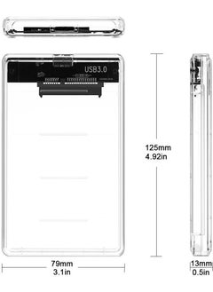 PrimeX Plus Primex PX-3000 USB3.0 Hard Drive Box, 2.5" Transparent Hard Drive/SSD Box  - Image 2