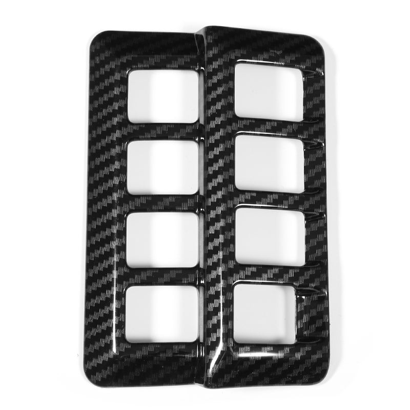 Car Headlight Switch Cover: High-Grade ABS Carbon Fiber Grain Trim - Self-Adhesive Easy Installation No Residue Headlight Adjustment Frame for Subaru Forester SK 2019 Car Interior Upgrade - Image 3
