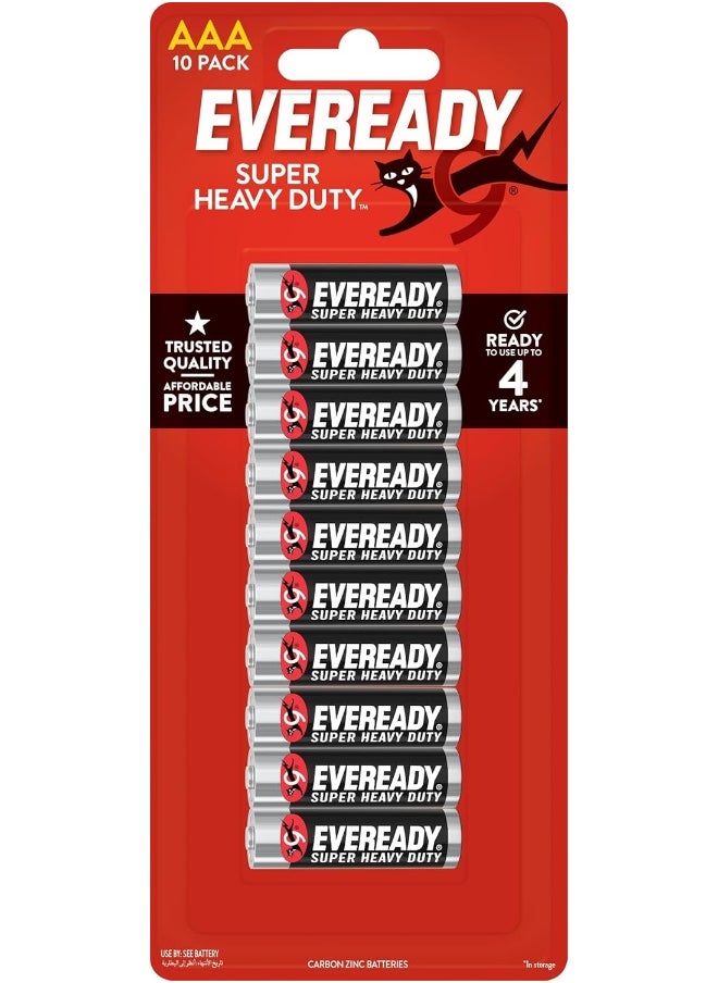 Eveready - Eveready Super Heavy Duty Batteries AAA 10 Pack - Image 1
