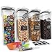 Chef's Path Cereal Container Storage Set - Airtight Food Storage Containers, 8 Labels, Spoon Set & Pen, Great for Flour - Image 2
