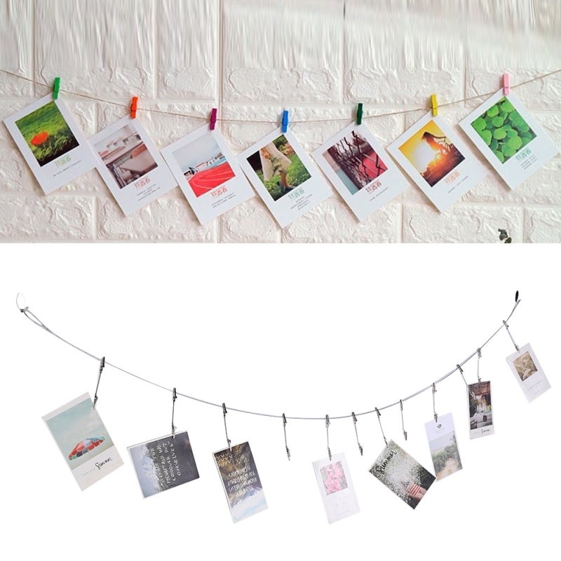 سلاسق ملصقات الصور: 10 ملصقات فولاذية ذو رأسين - مقاومة للصدأ، تماسك قوي، عرض صور متعدد الوظائف للزينة على جدار المنزل وعرض المذكرات - Image 2