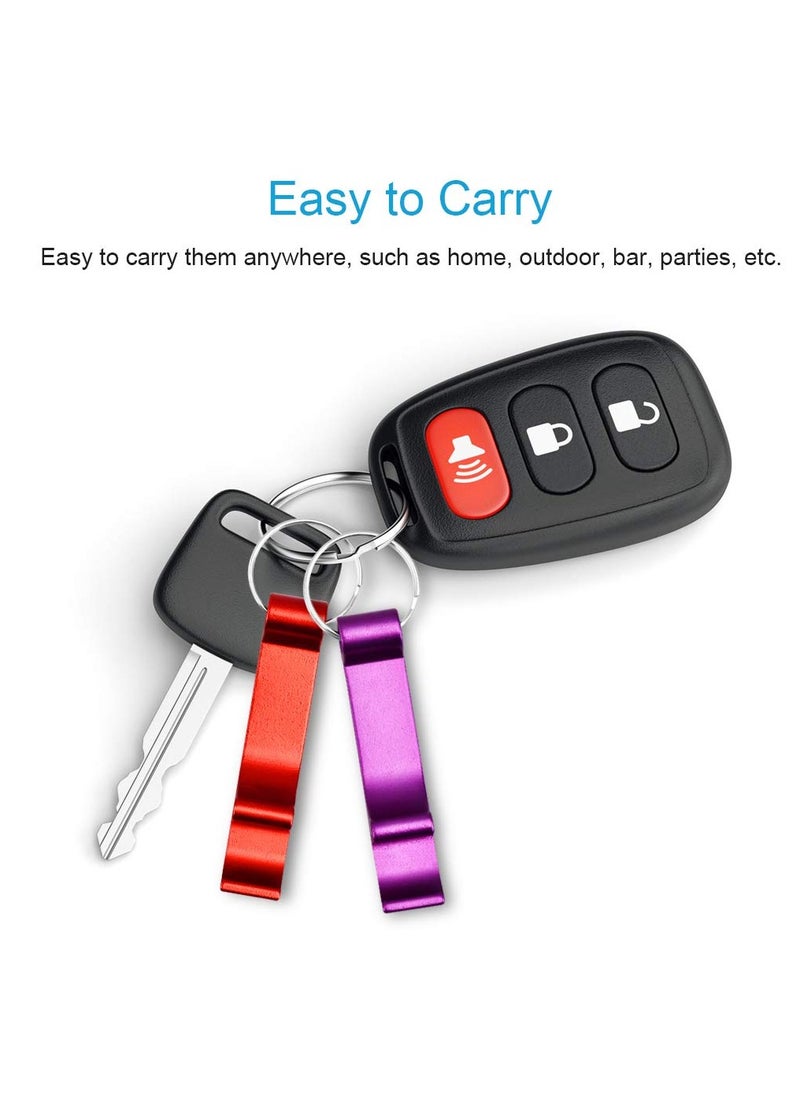 Excefore - 6PCS Colorful Bottle Openers, Premium Metal Keychain Bottle Opener, Beverage Bottle Opener for Men, Women, Small and Practical, Easy to Carry, Open the Lids of Bottle Easily - Image 1