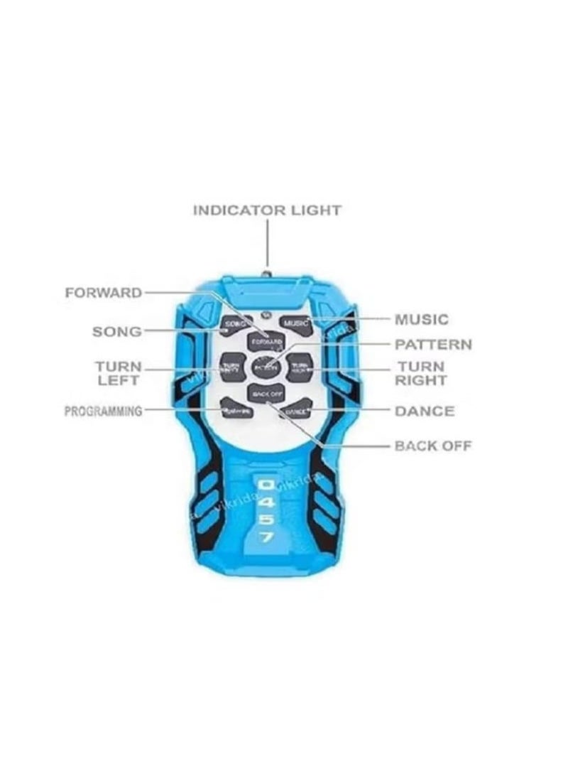 Children's Football, Dancing and Walking Robot with Lights (Blue)  - Image 2