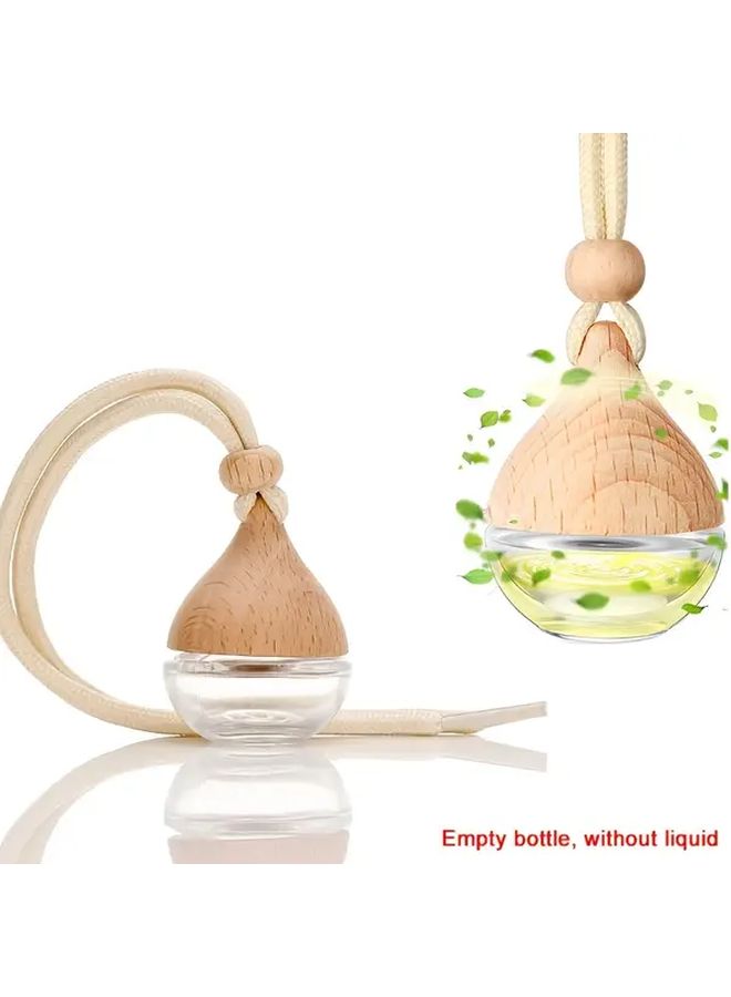 2pcs Refillable Car Air Freshener Pendant Empty Glass Diffuser Bottles Aromarelav Fragrance Car Vials Ornament Perfume Container - Image 1
