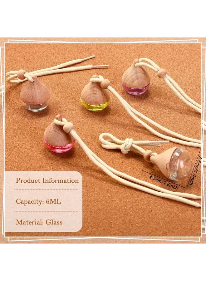 2pcs Refillable Car Air Freshener Pendant Empty Glass Diffuser Bottles Aromarelav Fragrance Car Vials Ornament Perfume Container - Image 3