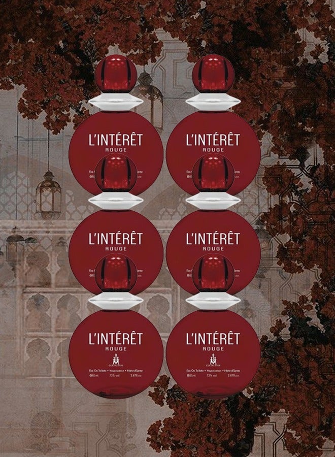 Collection 6 Pieces L'interet Rouge Perfume For Women 85ml EDT - Image 1