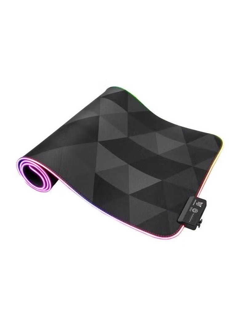onikuma MP006 RGB Mousepad – Large Black Gaming Mouse Pad with RGB LED Lights, 14 Dynamic Lighting Modes, Anti-Slip Base, Waterproof, and Durable Design for Gaming & Office Use - Image 1