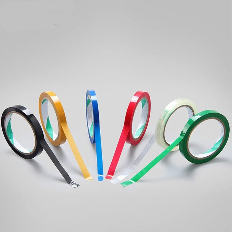 klarako Packing Tape Refills Clear Bag Sealing Tape, Freezer Bag Sealing Tape, Red Bag Sealing Tape for Supermarket Stainless Bag 18 Pcs Color Masking Tape - Image 3