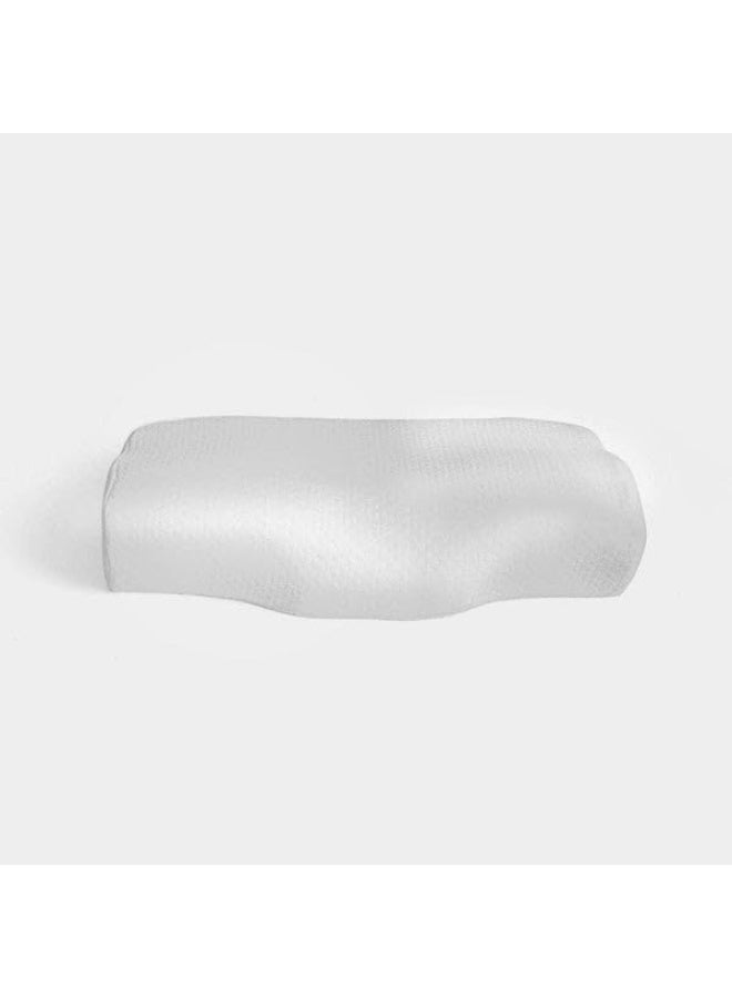 Cervical Contour Memory Foam Pillow, Ergonomic Neck Support, White - Image 2