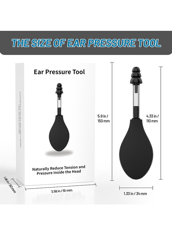 يونيك أداة تخفيف آلام الأذن - منتجات تخفيف الصداع النصفي والصداع - أداة تخفيف ضغط الأذن بالطائرة - تخفيف ضغط الأذن من خلال توازن ضغط الأذن الداخلية - يقلل من التوتر - للسفر بالطائرة والسيارة والمنزل والمكتب - أسود - Image 2