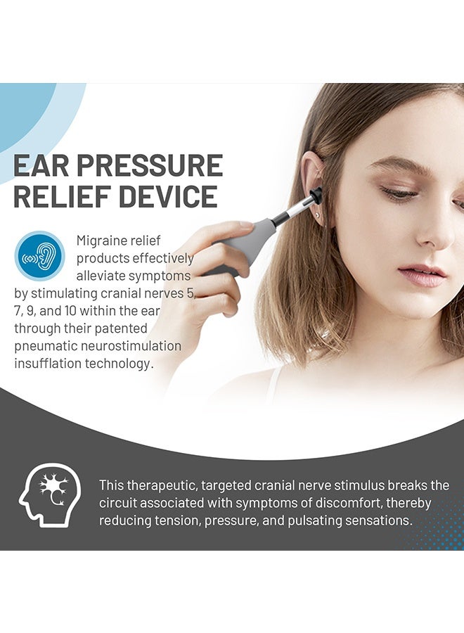 يونيك أداة تخفيف آلام الأذن - منتجات تخفيف الصداع النصفي والصداع - أداة تخفيف ضغط الأذن بالطائرة - تخفيف ضغط الأذن من خلال توازن ضغط الأذن الداخلية - يقلل من التوتر - للسفر بالطائرة والسيارة والمنزل والمكتب - أسود - Image 5