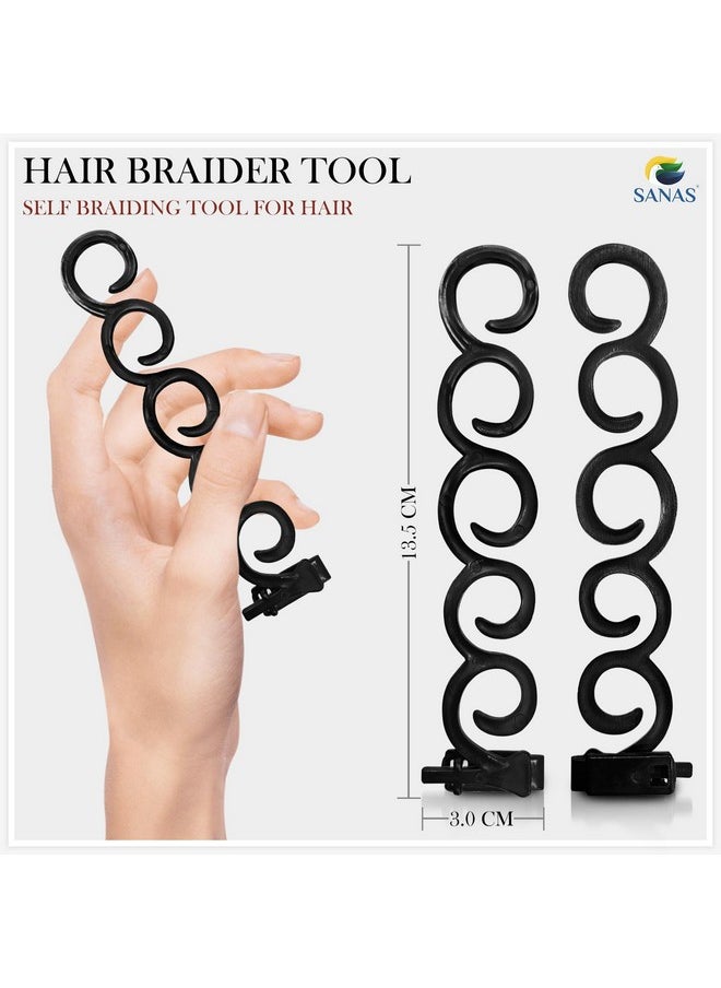 Sanas Spider Hair Braider Tool Hair Braiding Hair Weave Twist Hair Braid Roller Maker Hair Accessory Hair Styling Tools For Women & Girls - 2 Pcs (Black) - pzsku/Z98FABA0ACF86A0282A7AZ/45/_/1741429284/2a8ba37c-a604-486e-bceb-3a548be88867