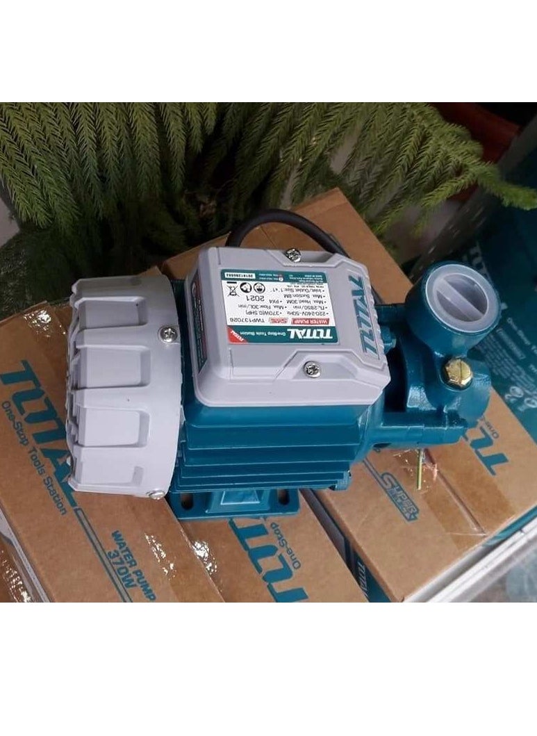 TOTAL TOTAL Water Pump 1"x1", 370W- TWP137026, Peripheral Pump for Pool, Garden, and Water Supply - 220-240V, 0.5HP, Max Flow 30L/min, Max Head 30m, Copper Motor, Stainless Steel Shaft, Brass Impeller  - Image 3
