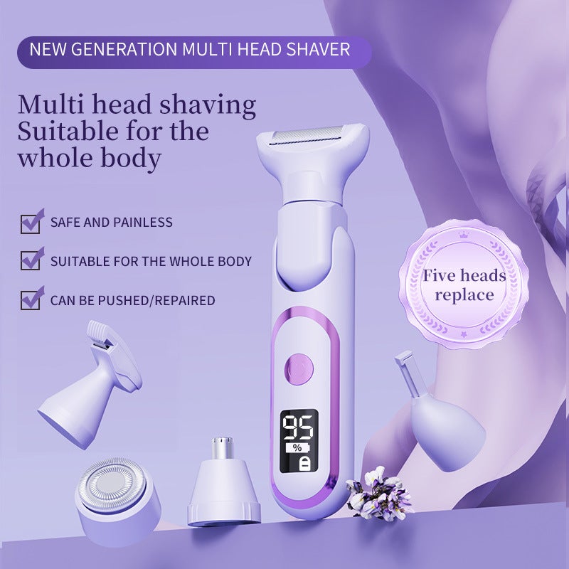 Digital Type-C Multifunctional Women's Hair Removal Device - Electric Shaver for Underarms, Private Area & Eyebrow Trimmer - Image 3