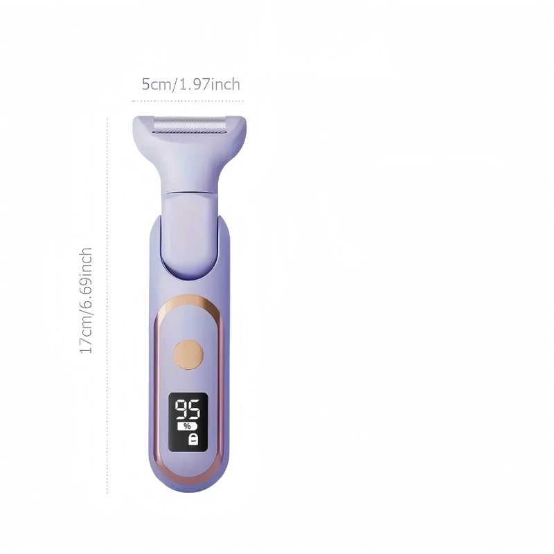 Digital Type-C Multifunctional Women's Hair Removal Device - Electric Shaver for Underarms, Private Area & Eyebrow Trimmer - Image 5