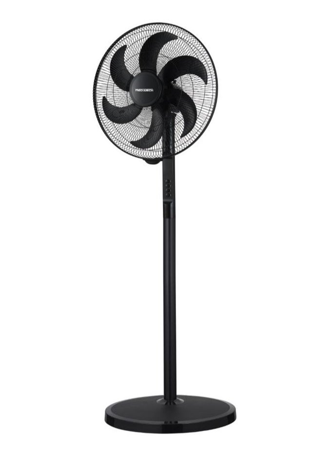 Mediatech - Cool Cool 18 Inch stand fan , 75 W ,Silent ForceTechnology with   6 Blades , 3 Speed Settings ,  High-Efficiency copper Motor,Remote control included, Black, MT-SF40S - Image 1