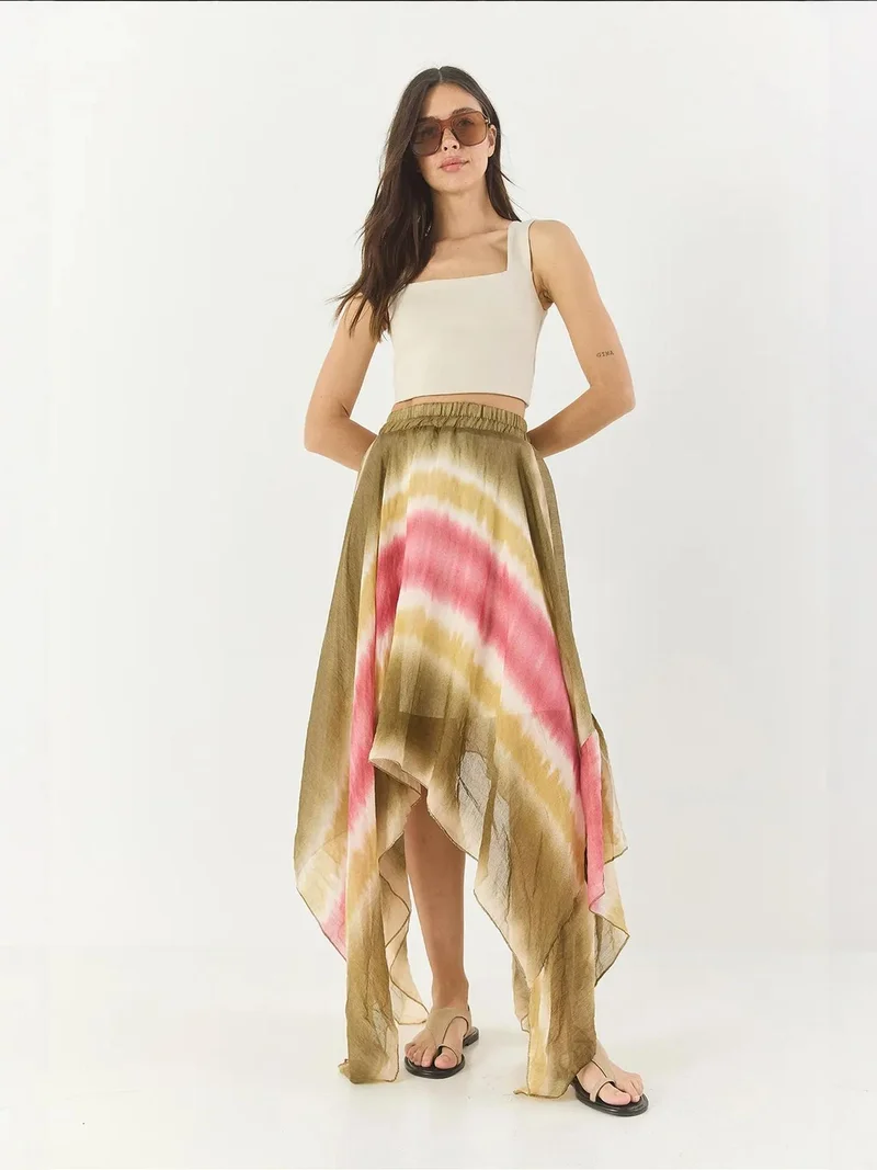 بيانكو لوتشي تنورة ماكسي لوتشي متدرجة مبطنة