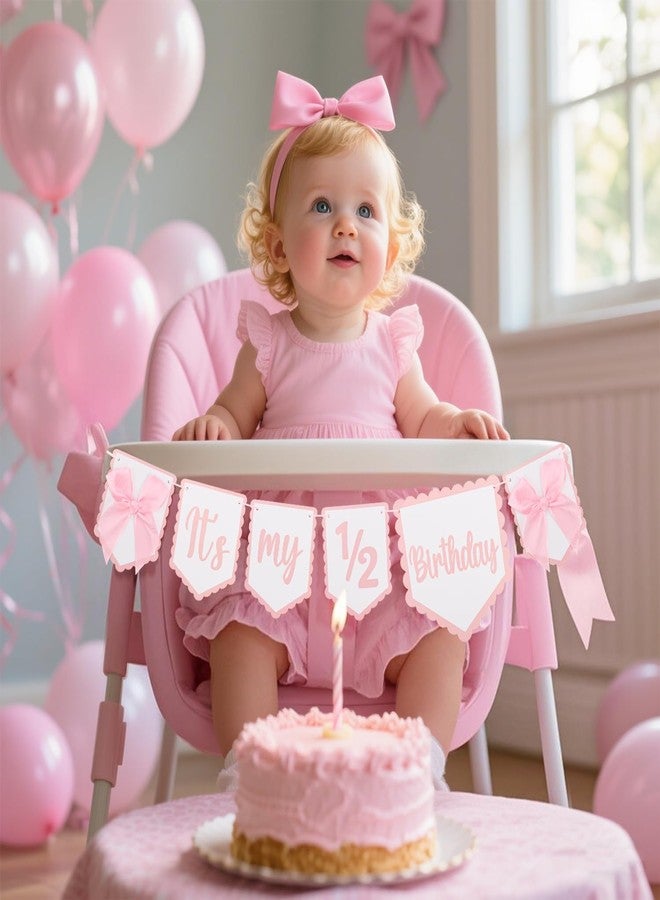 squishy 2 Pcs Half Birthday Decoration for Baby Girl, 1/2 Birthday Decorations for Girls, Birthday Cap and Banner for Photo Shoots and Family Gatherings, 2-Piece Birthday Celebration Accessories - Image 5
