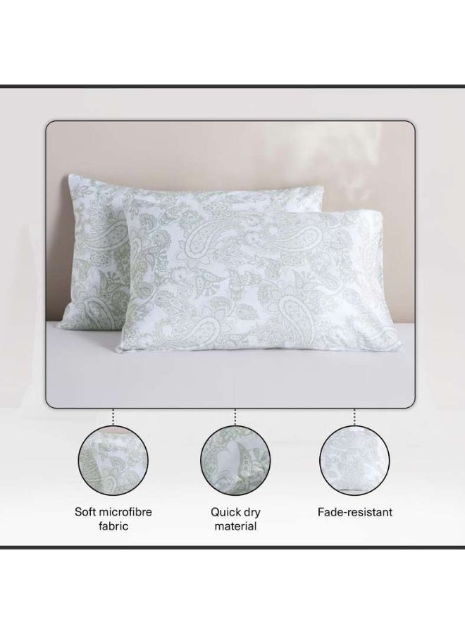 Pan Home أغطية وسائد مطبوعة بنمط بايسلي اليومية - أخضر - Image 4
