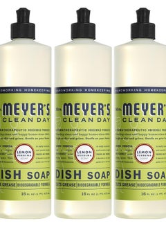 Mrs. Meyer's Clean Day Liquid Dish Soap, Biodegradable Formula, Lemon Verbena, 16 fl. oz - Pack of 3  - Image 1