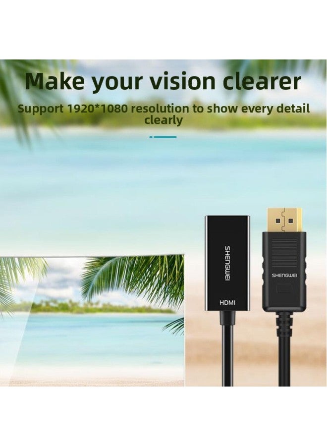 Shengwei DP To HDMI Converter Cable Supports Computer Monitor Projector 1080p DP-MN-8080-Color:1080P( MN-8080) - Image 3