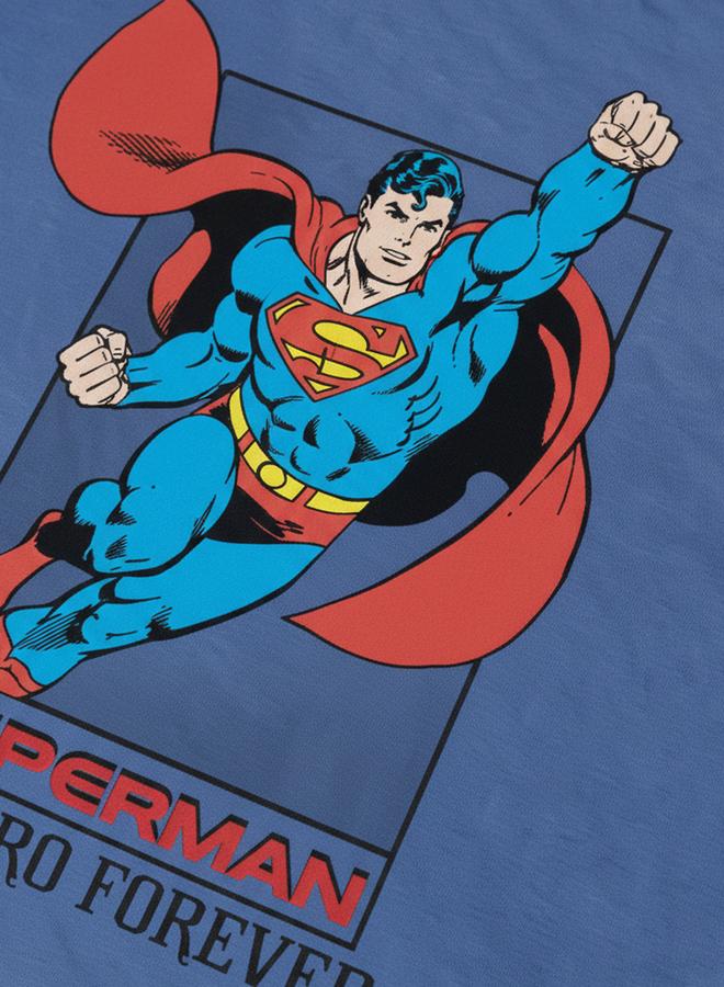 سوبر مان تيشيرت عصري بياقة مستديرة وطبعة جرافيك - Image 3