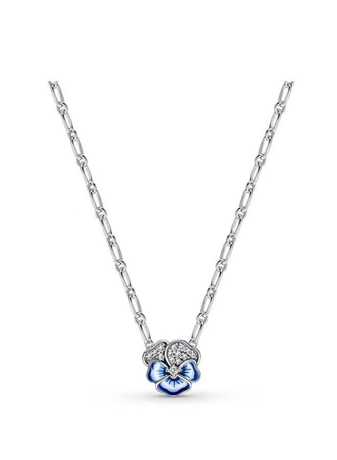 Pan Home Women's necklace adjustable splicing diamond flower necklace clavicle chain - Image 5