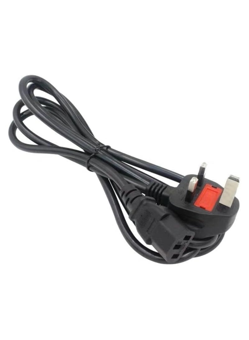 JSBazar 2 pcs of Power cable 3 Pin UK Europe power cord 3 pin desktop power cable Laptop TV Monitor Printers Photo copier Kettle Lead With fuse protection - Image 3