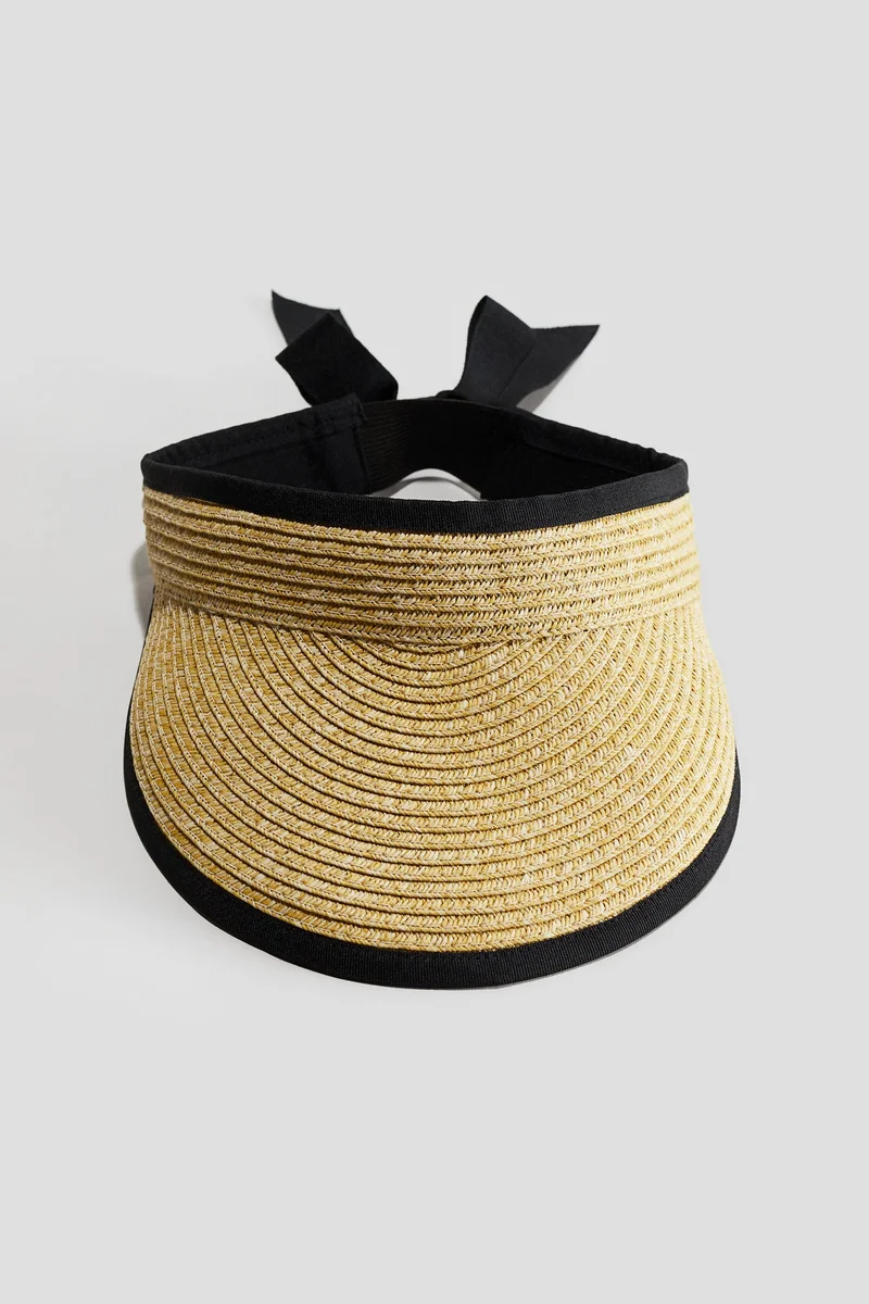 اتش اند ام قبعة قش واقية من الشمس