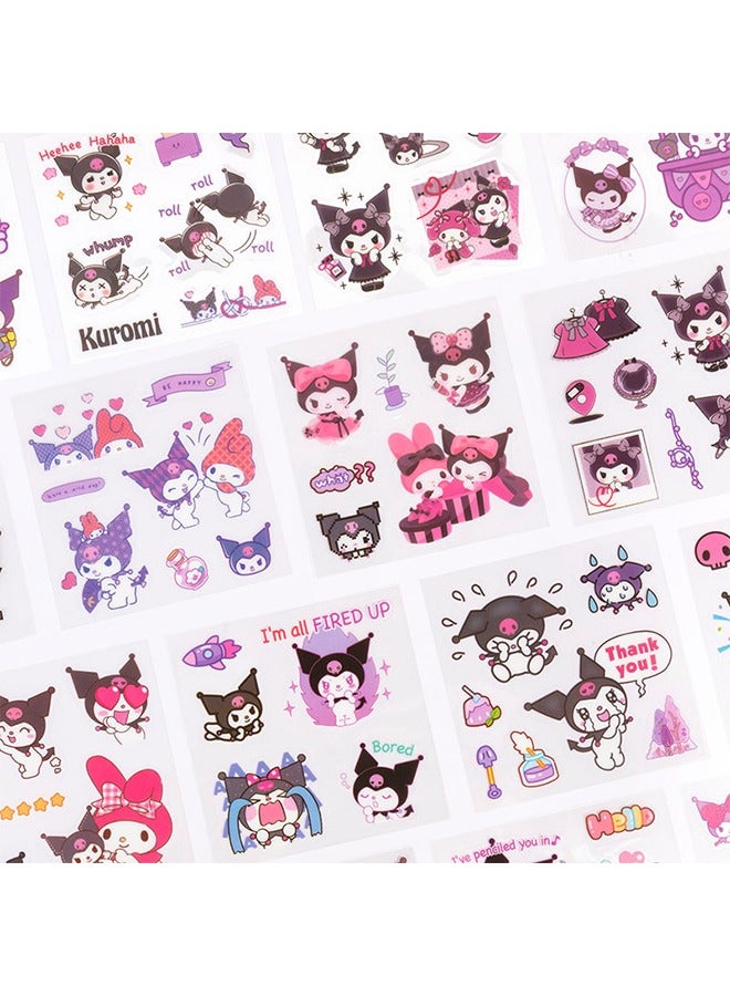 Kuromi Fantasy Magic Sticker Gift Box, Anime Girl Stickers - 300 Sheets Kuromi Stickers Kit, Vinyl Cartoon Aesthetic Decorative Sticker Set, Ideal for Scrapbooking, Journaling, Laptops and Room Decoration  - Image 3