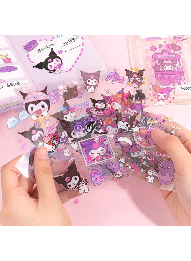 Kuromi Fantasy Magic Sticker Gift Box, Anime Girl Stickers - 300 Sheets Kuromi Stickers Kit, Vinyl Cartoon Aesthetic Decorative Sticker Set, Ideal for Scrapbooking, Journaling, Laptops and Room Decoration  - Image 4