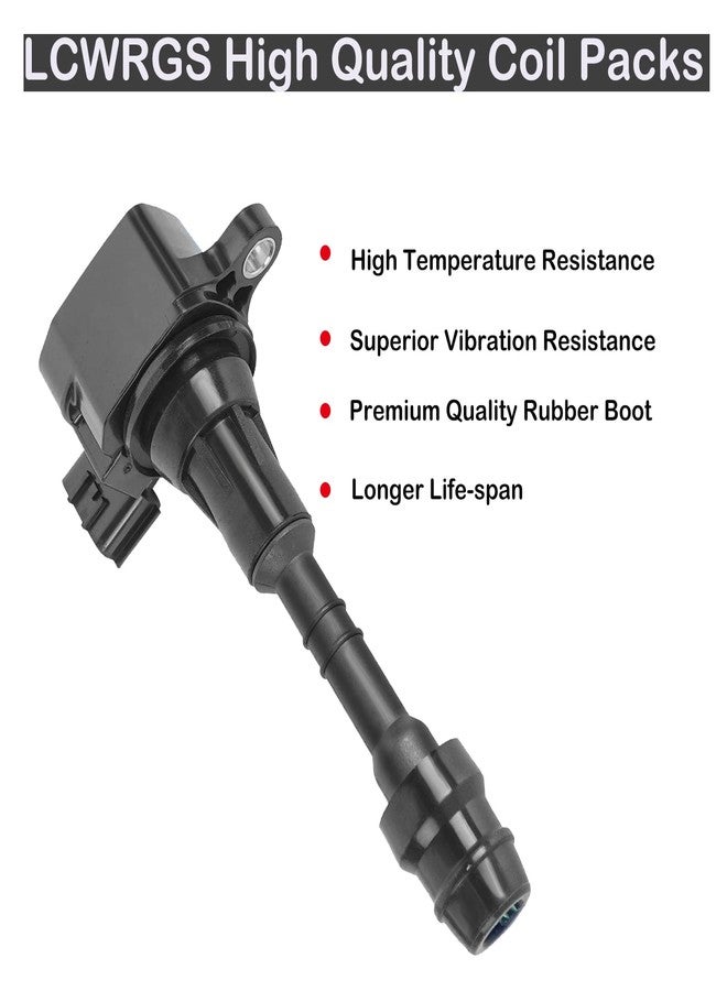 LCWRGS Ignition Coil Packs for 2002 2003 2004 2005 2006 2007 2008 2009 Nissan Maxima Murano Altima Xterra Quest Frontier Pathfinder Infiniti I35 QX4 Suzuki Equator 3.5L 4.0L V6 Coils UF349 C1406 - Set of 6 - Image 2