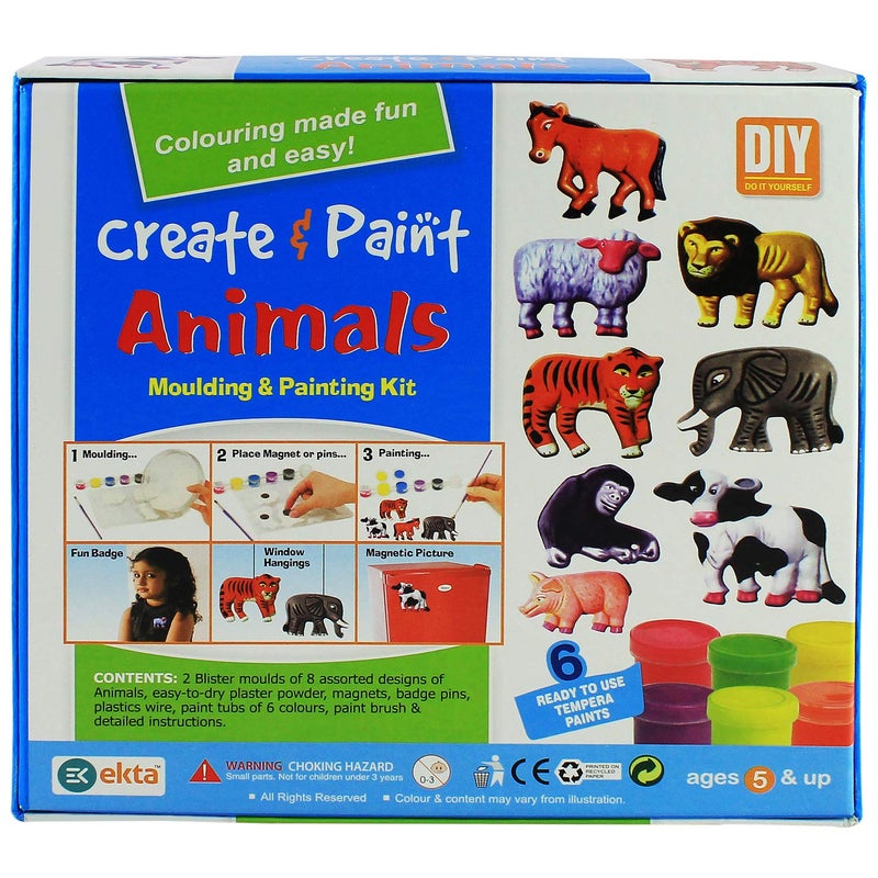 Ekta Mould and Paint Animals Playset 8 Designs - Image 4