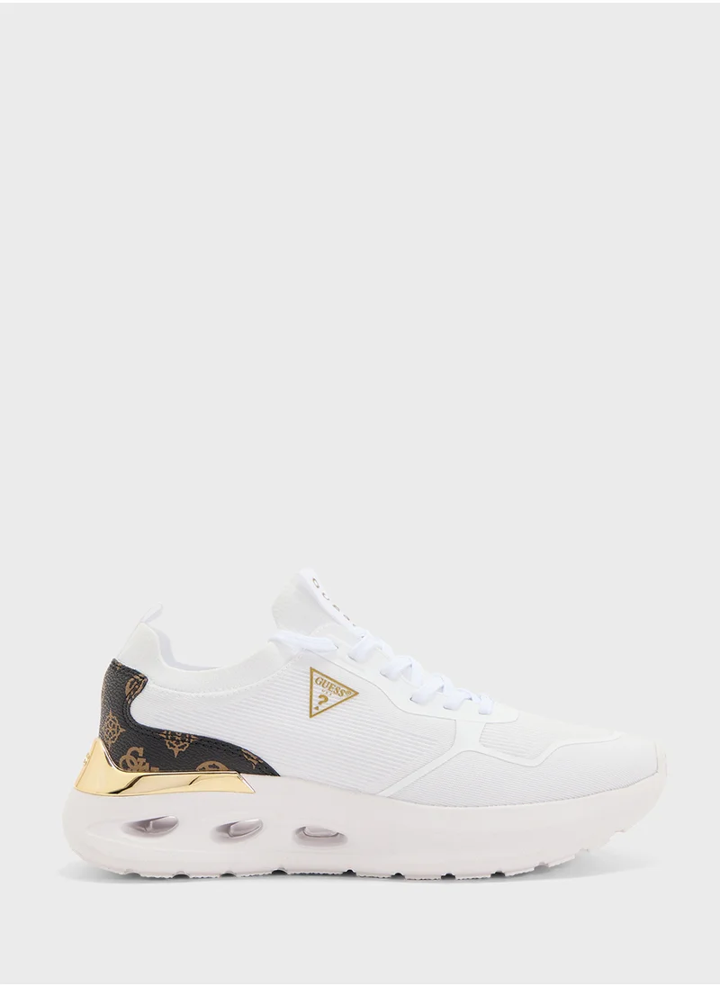 جس Logo Detailed Lace Up Low Top Sneakers