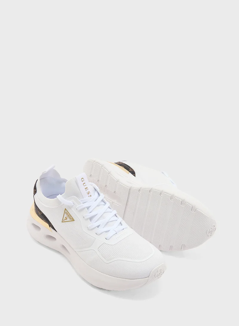 جس Logo Detailed Lace Up Low Top Sneakers