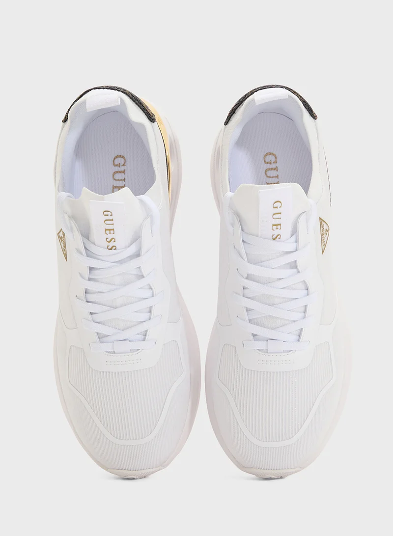 جس Logo Detailed Lace Up Low Top Sneakers