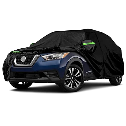 SPORTULI Waterproof Car Covers Replace for 2016-2024 Nissan Kicks, 6 Layers All Weather Custom-fit Car Cover with Zipper Door & Windproof Bands for Snow Rain Dust Hail Protection (Kicks) - Image 1