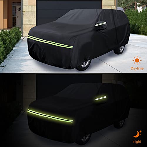 SPORTULI Waterproof Car Covers Replace for 2016-2024 Nissan Kicks, 6 Layers All Weather Custom-fit Car Cover with Zipper Door & Windproof Bands for Snow Rain Dust Hail Protection (Kicks) - Image 4