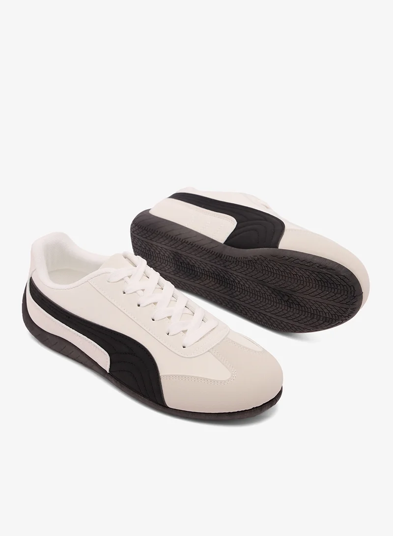 B&R Beige/White Low Top Lifestyle Sneakers for Women | Best Price UAE