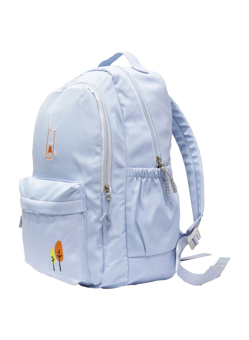 school backpack for girls, made of high quality nylon blend, Blue - Image 2