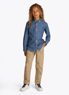 TOMMY HILFIGER Kids Denim Chambray Ls Shirt  - Image 1
