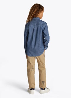 TOMMY HILFIGER Kids Denim Chambray Ls Shirt  - Image 2