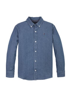 TOMMY HILFIGER Kids Denim Chambray Ls Shirt  - Image 4